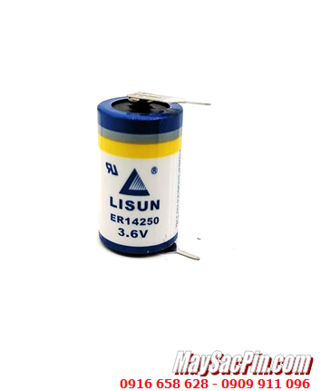 Lisun ER14250 (chân thép hàn); Pin nuôi nguồn Lisun ER14250 lithium 3.6v 1/2AA 1200mAh chính hãng